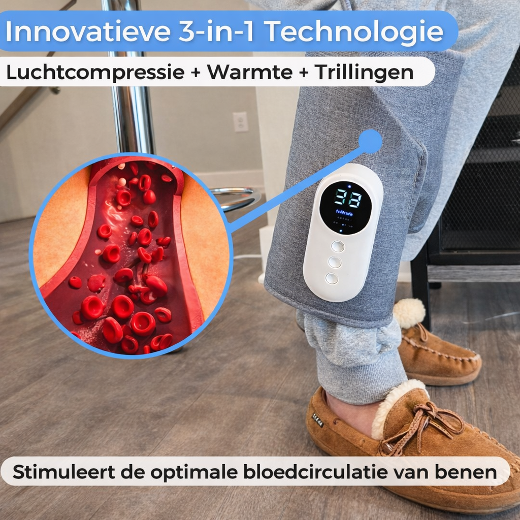 Lunéra Heat & Air Massage - 3-in-1 massageapparaat voor pijnvrije en gerevitaliseerde benen