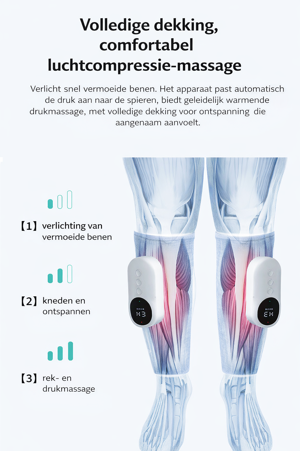 Lunéra Heat & Air Massage - 3-in-1 massageapparaat voor pijnvrije en gerevitaliseerde benen