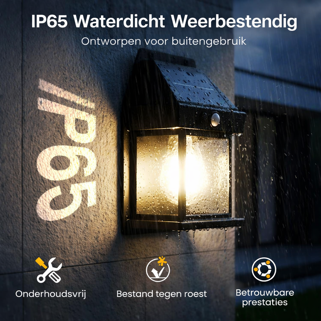 LunaGlow Sensor Light - Wandlamp op zonne-energie met bewegingssensor