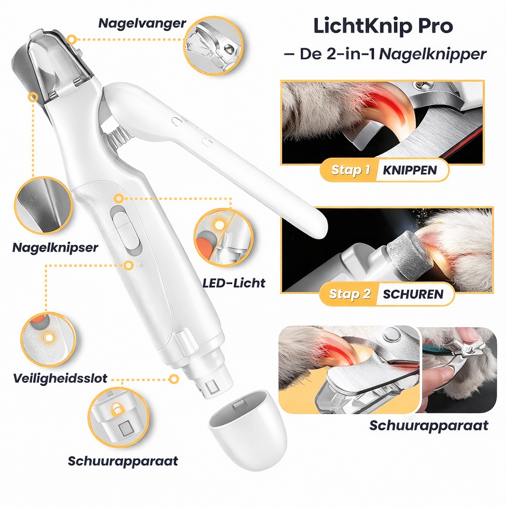 LichtKnip Pro – Veilig en stressvrij nagels knippen voor uw huisdier