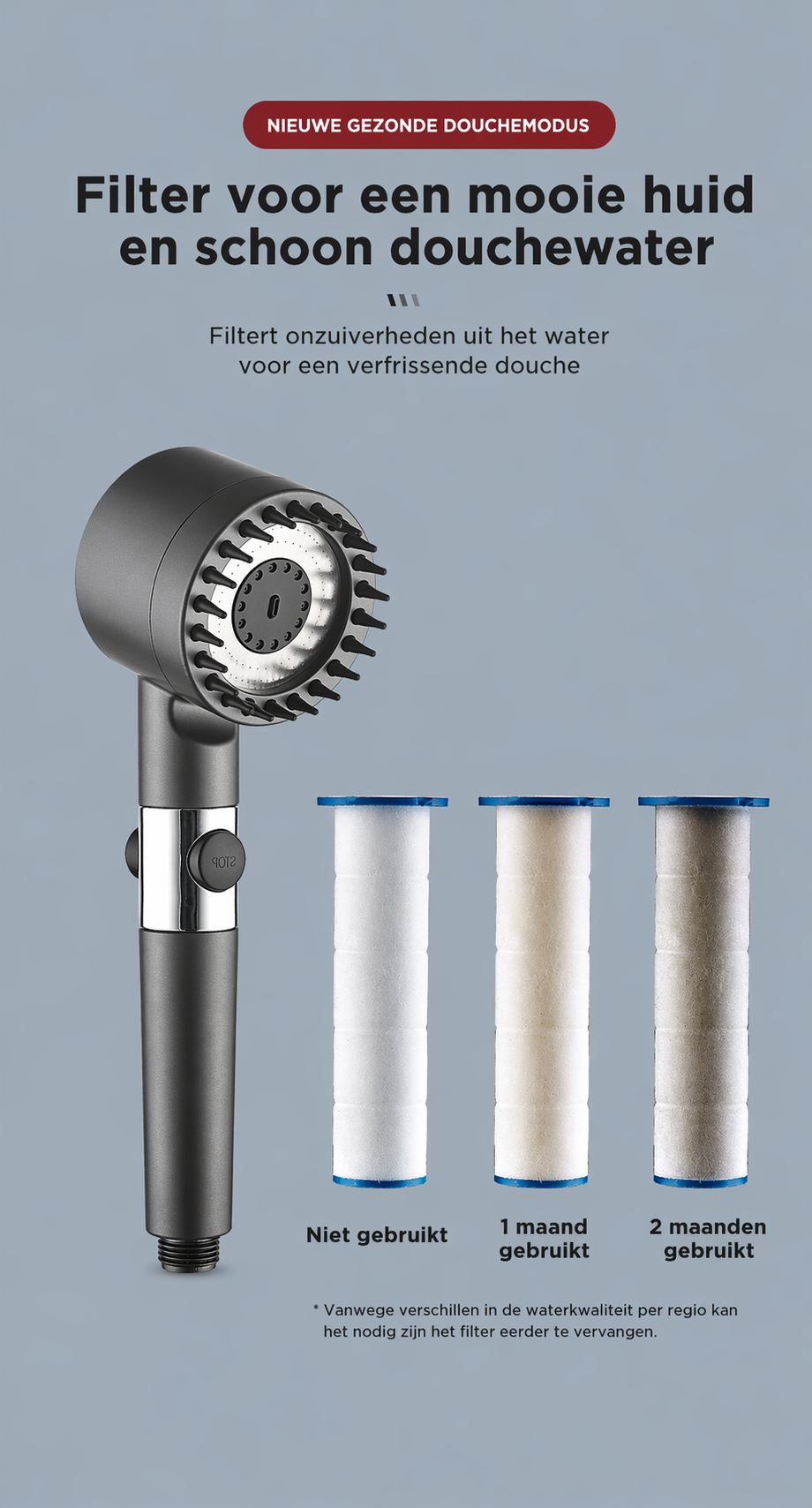 AquaForce Pro - Alles-in-één 4-in-1 douchekop voor comfort en verzorging