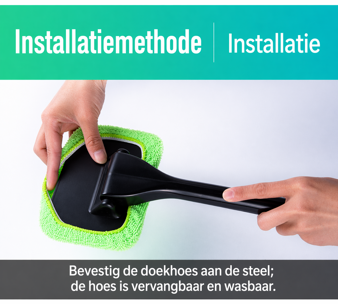 EasyReach Ruitenreiniger – uitschuifbaar en 180° draaibaar