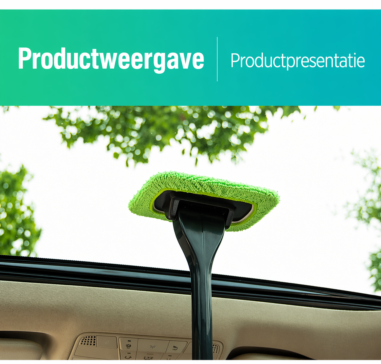 EasyReach Ruitenreiniger – uitschuifbaar en 180° draaibaar