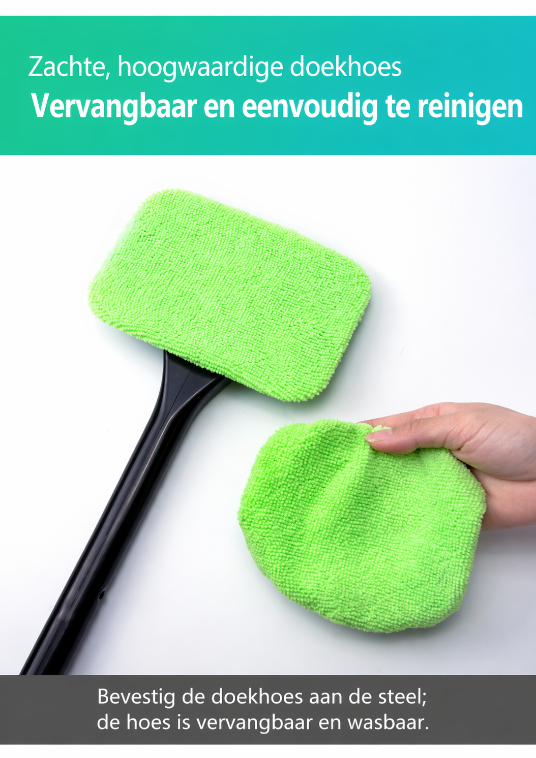 EasyReach Ruitenreiniger – uitschuifbaar en 180° draaibaar