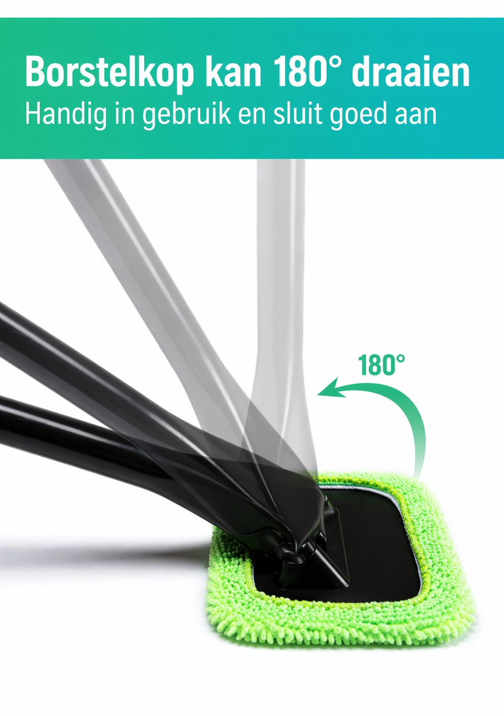 EasyReach Ruitenreiniger – uitschuifbaar en 180° draaibaar