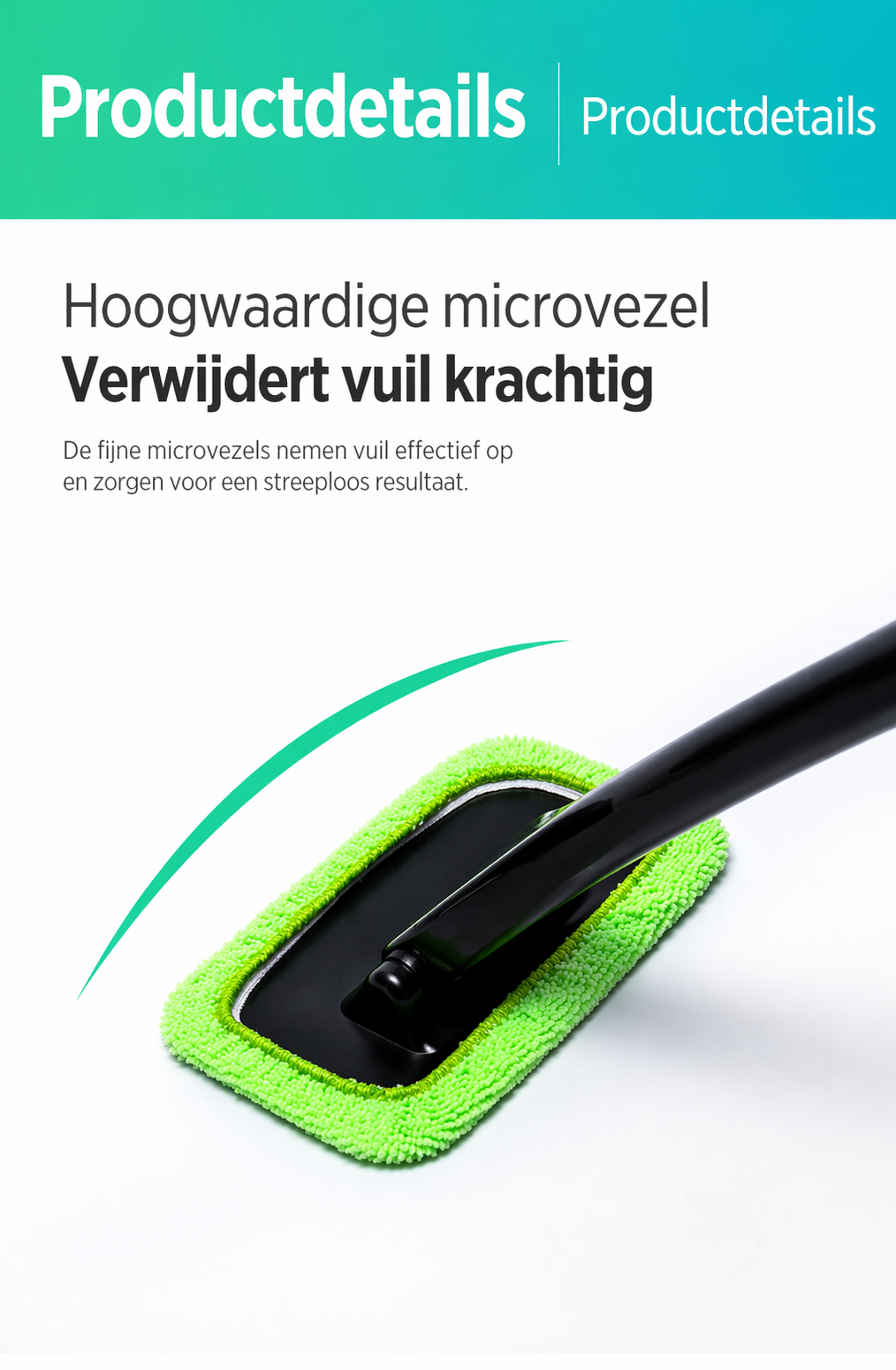 EasyReach Ruitenreiniger – uitschuifbaar en 180° draaibaar