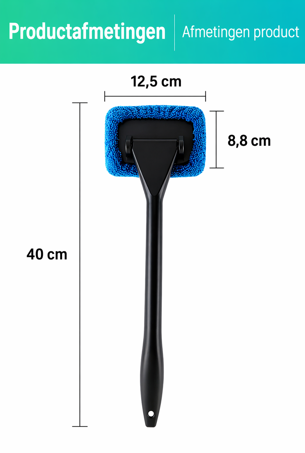 EasyReach Ruitenreiniger – uitschuifbaar en 180° draaibaar