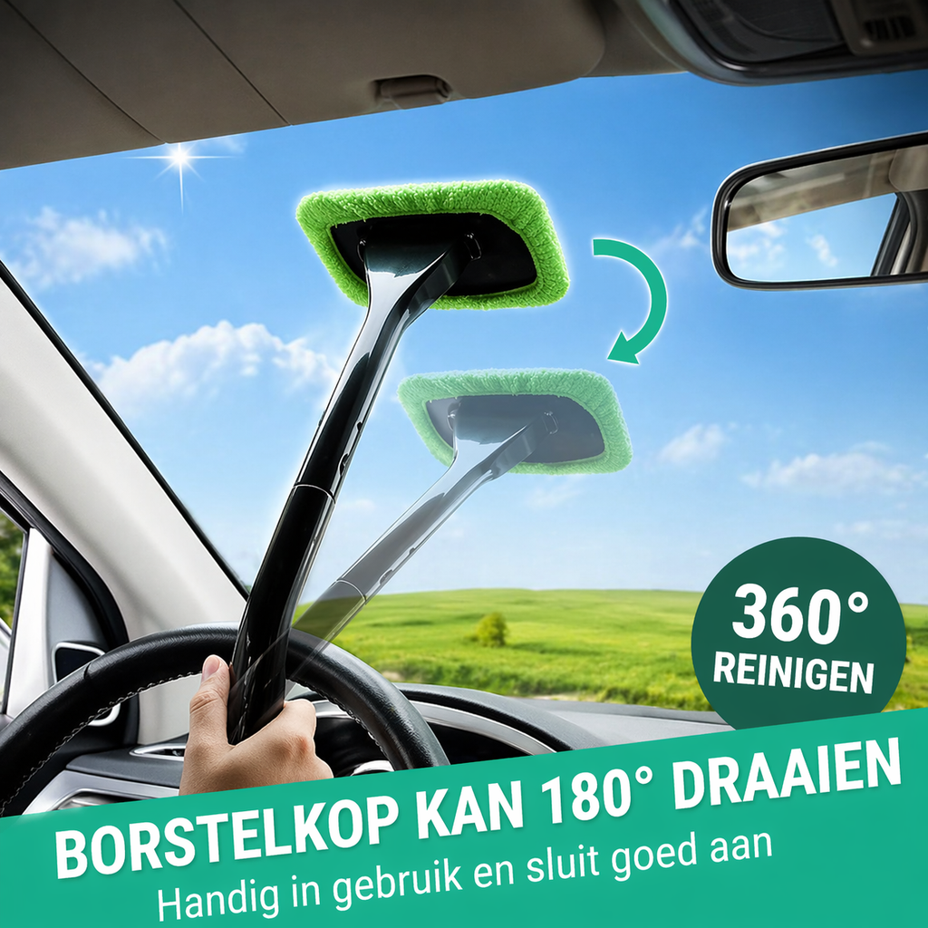 EasyReach Ruitenreiniger – uitschuifbaar en 180° draaibaar