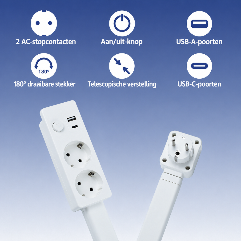 PlugDraai 180 – Verstelbare Wandstekker