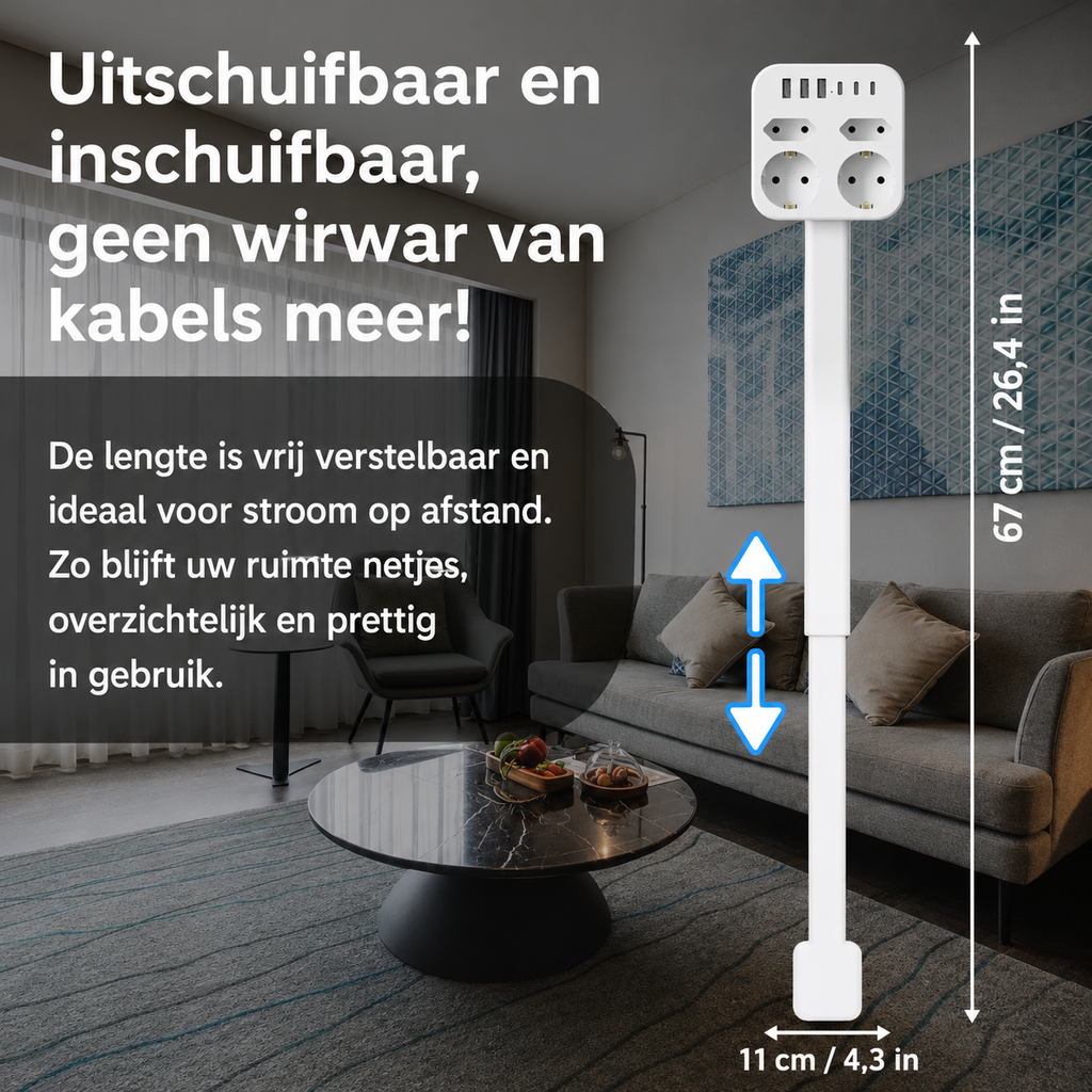 PlugDraai 180 – Verstelbare Wandstekker
