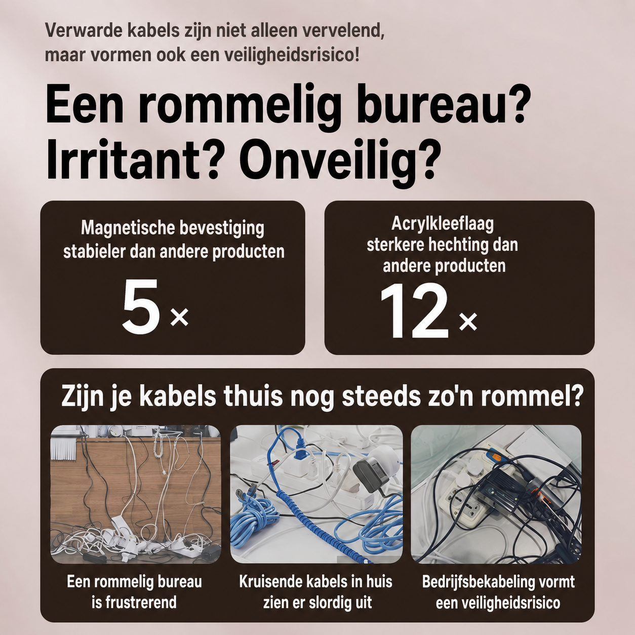 KabelTemmer magnetische kabelhouder