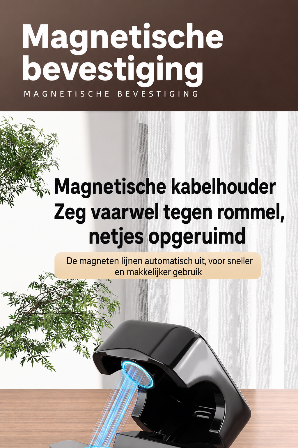 KabelTemmer magnetische kabelhouder