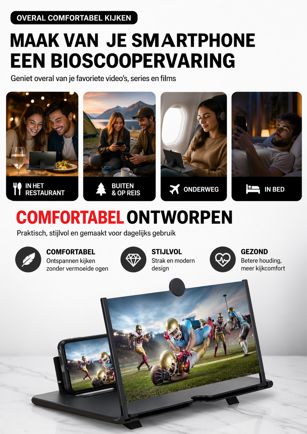 EasyView - Draagbare Full HD schermvergroter voor smartphone