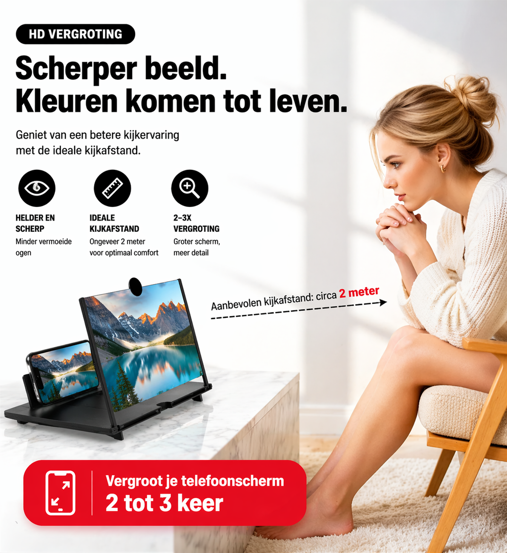 EasyView - Draagbare Full HD schermvergroter voor smartphone