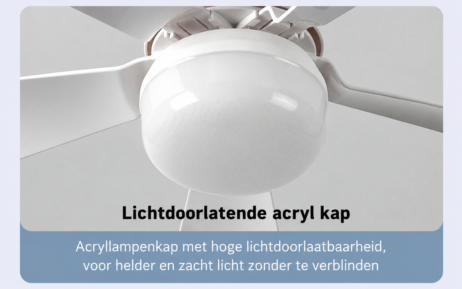 AirGlow 2-in-1 Plafondventilator met Ingebouwde Lamp en Afstandsbediening