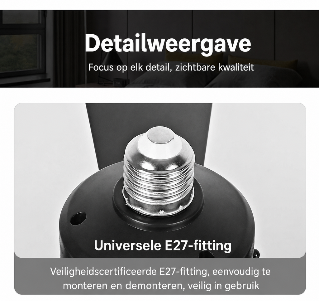AirGlow 2-in-1 Plafondventilator met Ingebouwde Lamp en Afstandsbediening