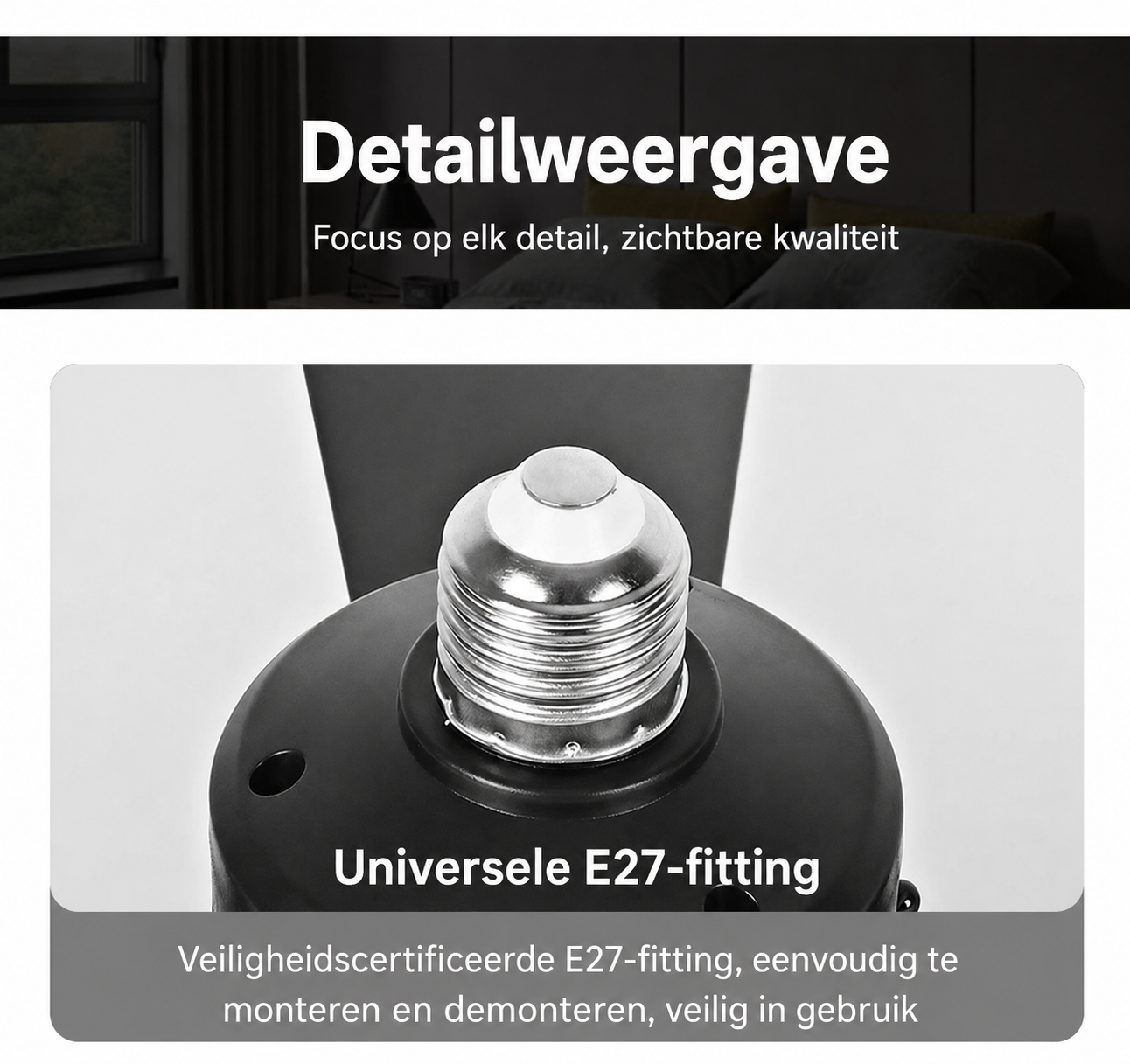 AirGlow 2-in-1 Plafondventilator met Ingebouwde Lamp en Afstandsbediening