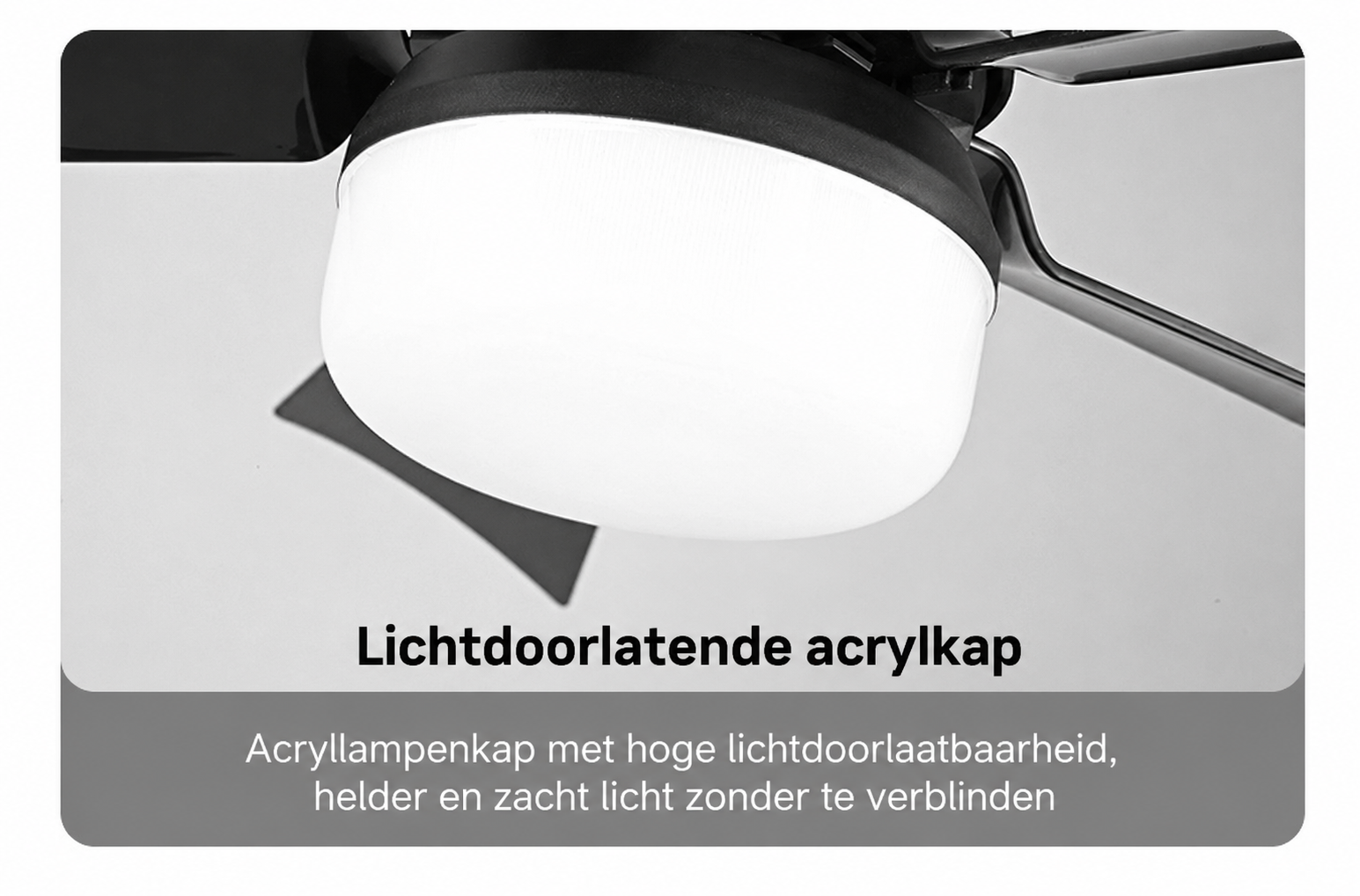 AirGlow 2-in-1 Plafondventilator met Ingebouwde Lamp en Afstandsbediening