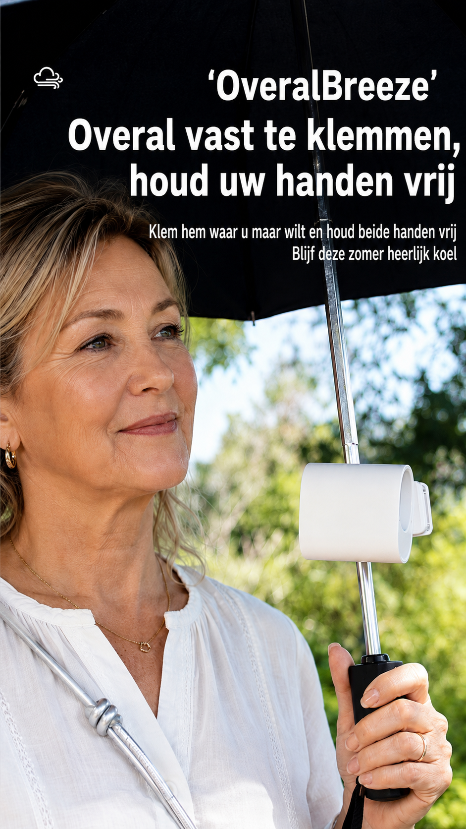 OveralBreeze ❄️ Handsfree Persoonlijke Koelventilator met LED-display