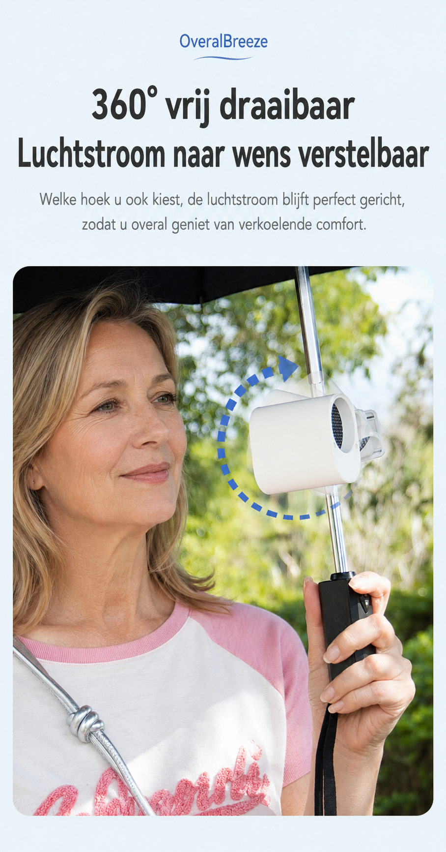 OveralBreeze ❄️ Handsfree Persoonlijke Koelventilator met LED-display