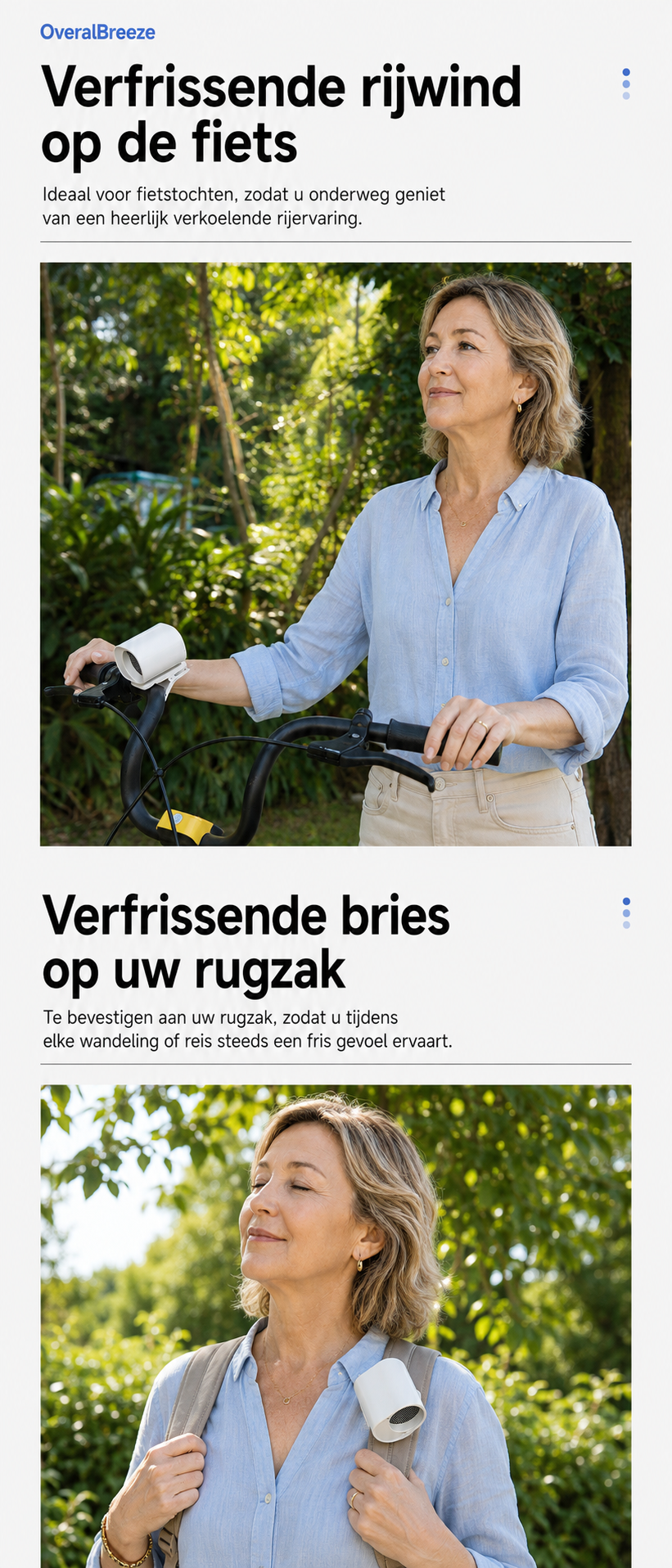 OveralBreeze ❄️ Handsfree Persoonlijke Koelventilator met LED-display