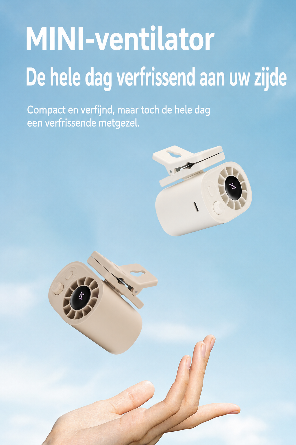 OveralBreeze ❄️ Handsfree Persoonlijke Koelventilator met LED-display