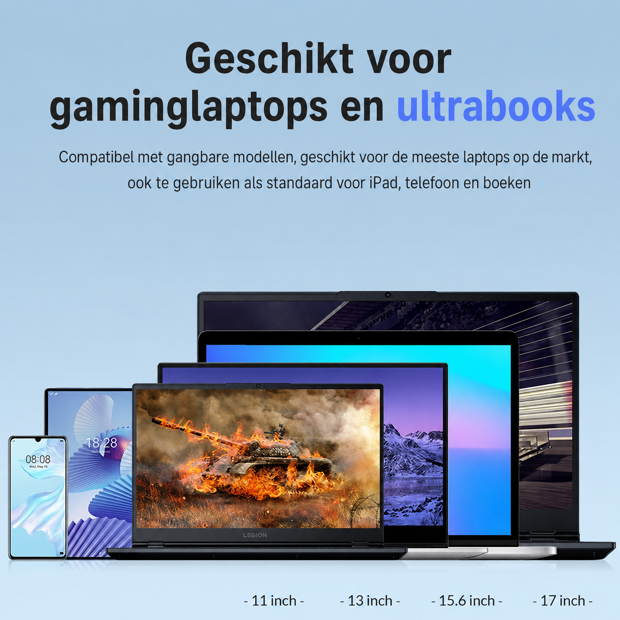 ConnectBase USB-C Dockingstation met Laptopstandaard en 4K HDMI