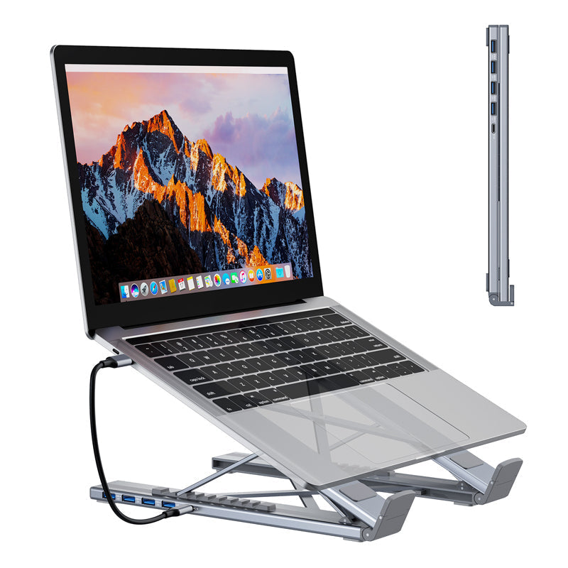ConnectBase USB-C Dockingstation met Laptopstandaard en 4K HDMI