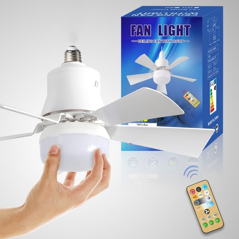 AirGlow 2-in-1 Plafondventilator met Ingebouwde Lamp en Afstandsbediening
