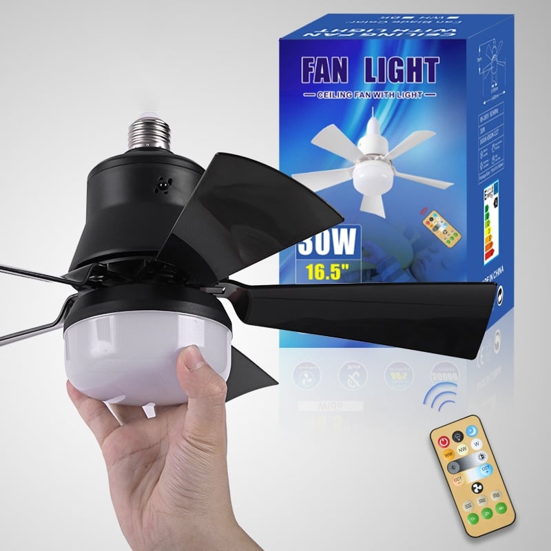 AirGlow 2-in-1 Plafondventilator met Ingebouwde Lamp en Afstandsbediening